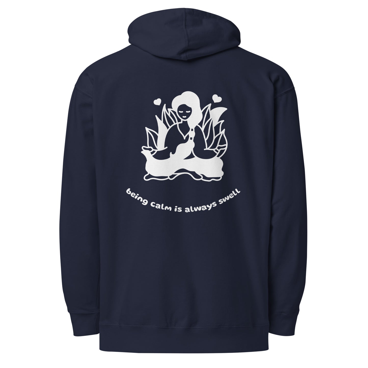 Being Calm is Always Swell Oversized Hoodie in Navy