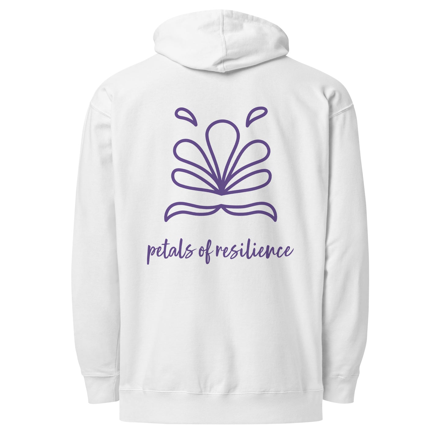 Petals of Resilience Oversized Hoodie in White