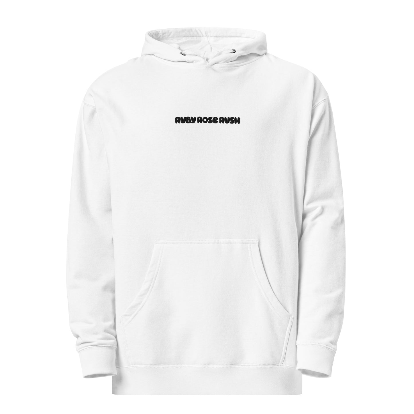 Take Life One Rose at a Time Oversized Hoodie in White